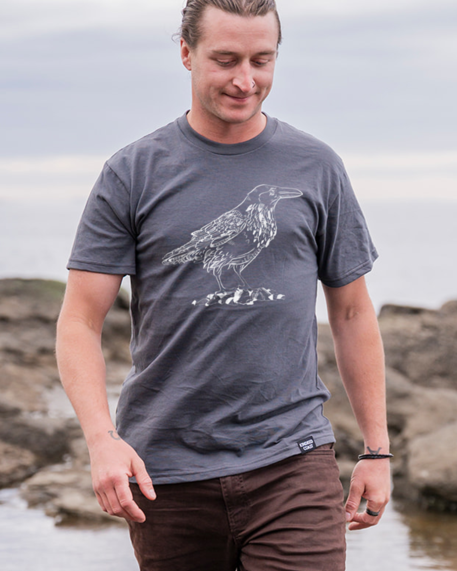 RAVEN - Unisex Organic Cotton Tee - Storm Grey