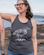 RAVEN - Women's Eco Racerback Tank Top - Charcoal