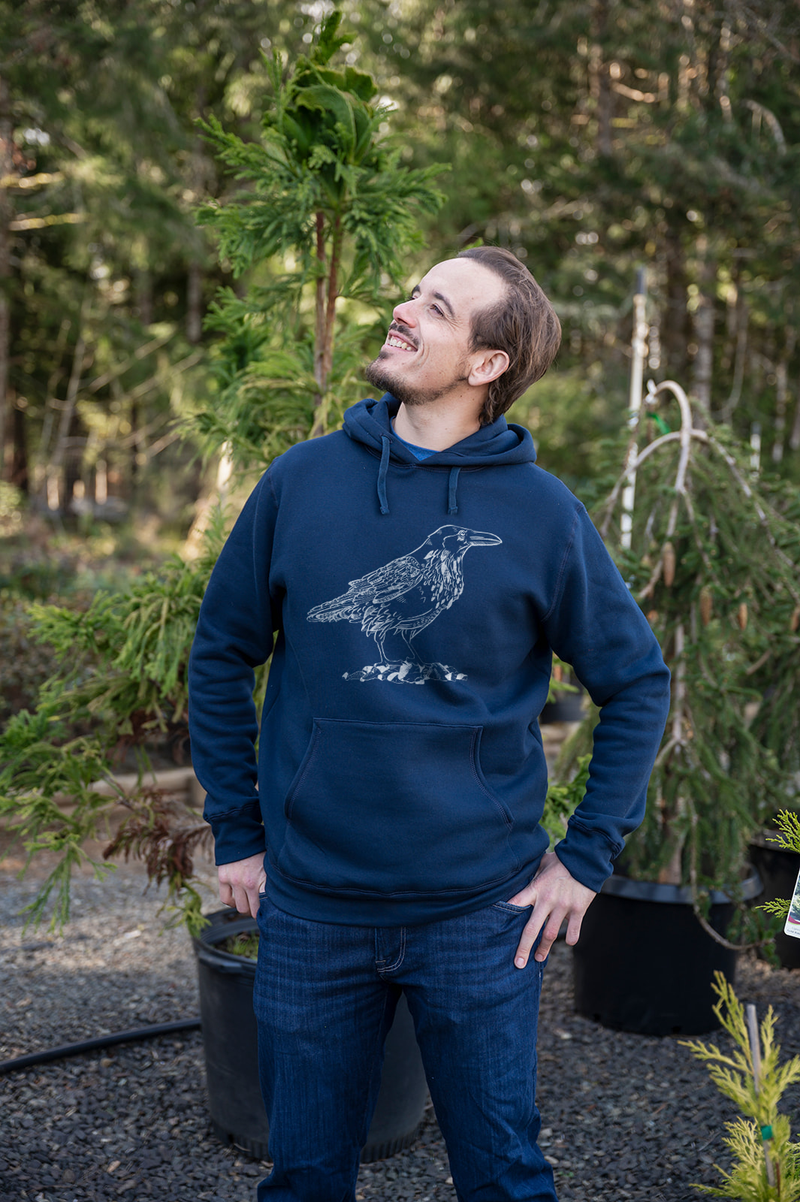 RAVEN - Unisex Eco Hoodie - Navy Blue