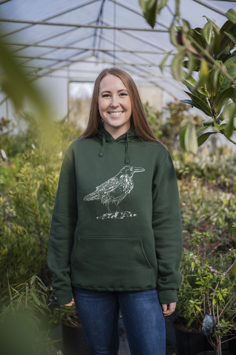 RAVEN - Unisex Eco Hoodie - Forest Green