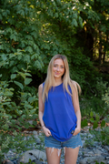 Women's Relaxed Tank - 100% Organic Cotton- Blank Apparel - Periwinkle