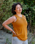 Women's Relaxed Tank - 100% Organic Cotton- Blank Apparel - Gold