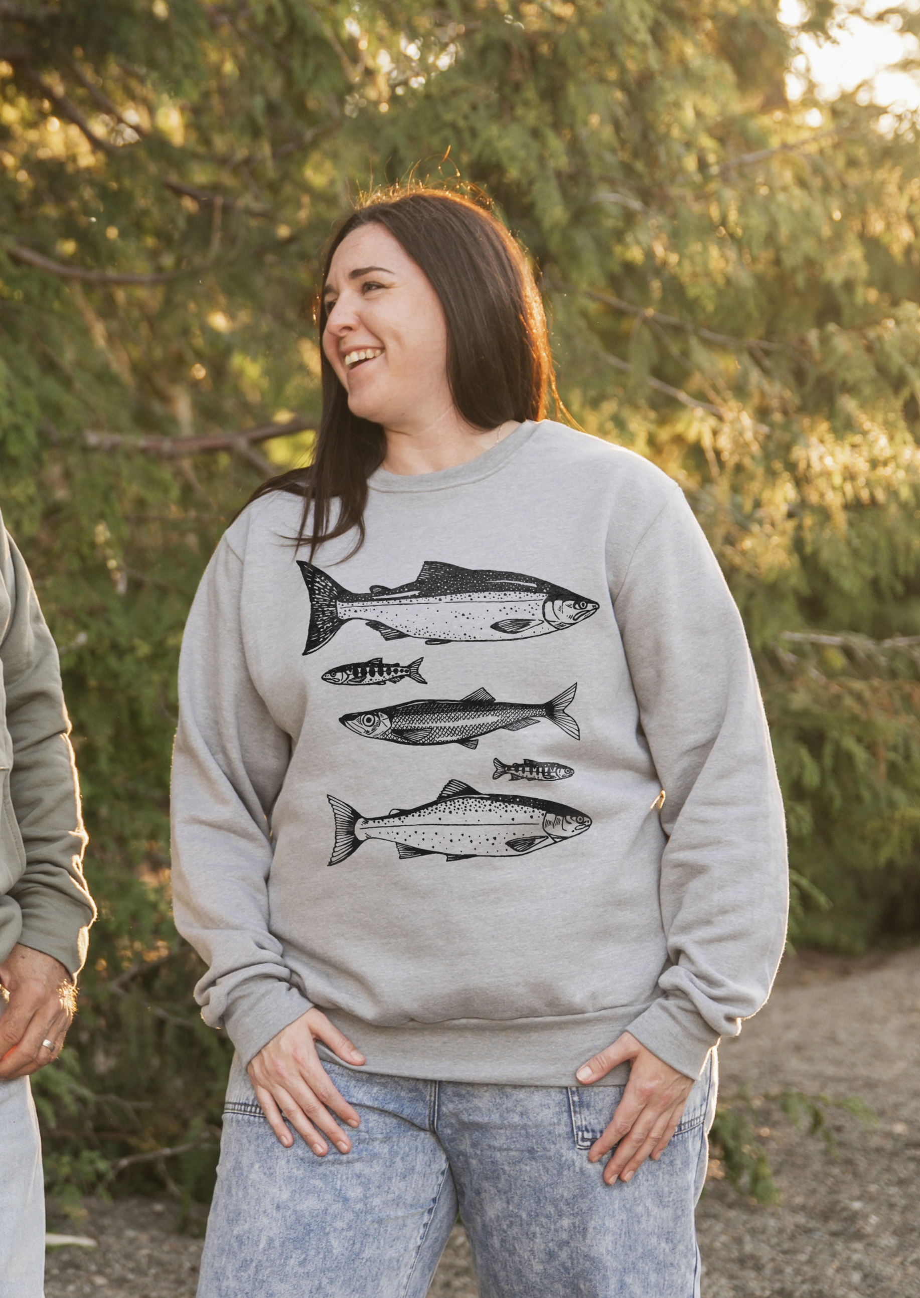 SALMON- Unisex Eco Crewneck Sweatshirt