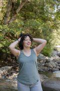 Women's Racerback 100% Organic Cotton Tank Top - Seafoam