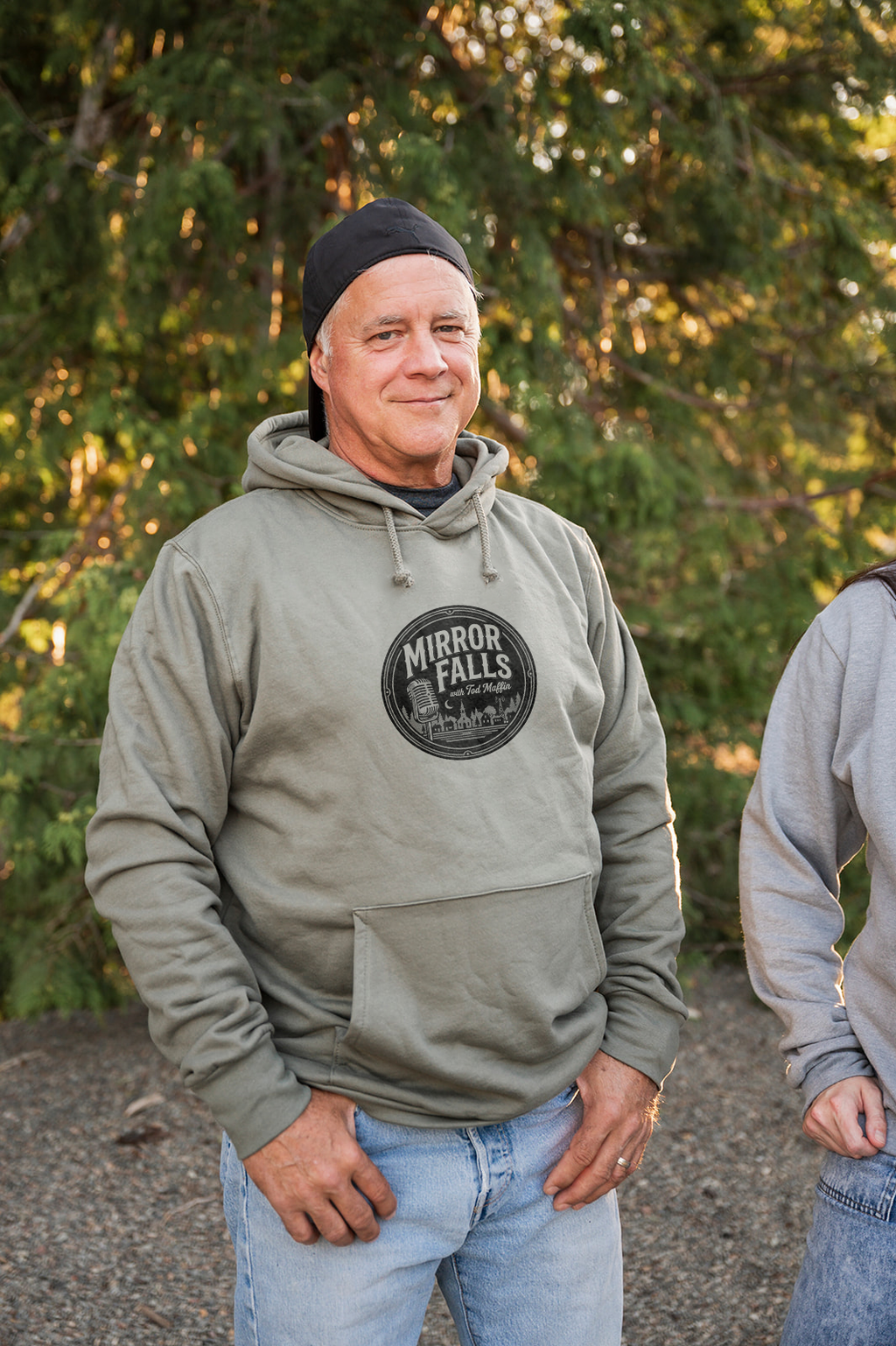 Tod Maffin's Mirror Falls - Unisex Organic Cotton Hoodie - Sage