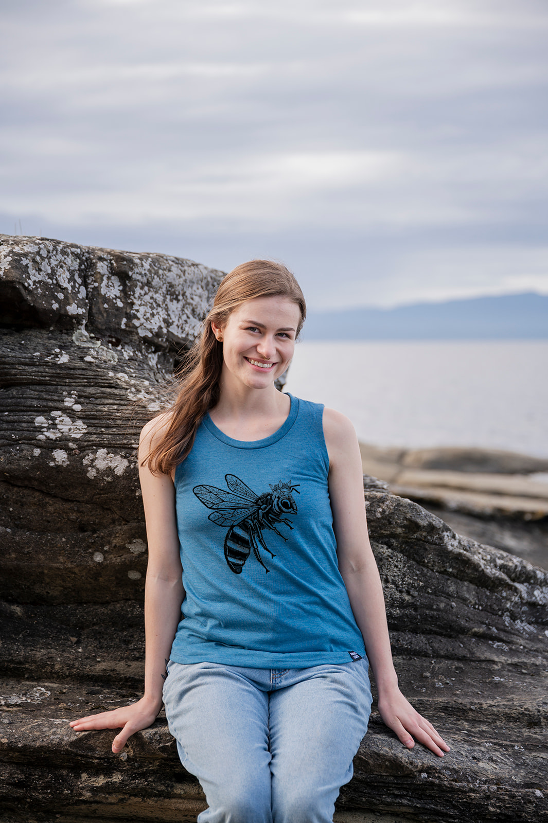 BEE - Women's Tank - Heather Teal