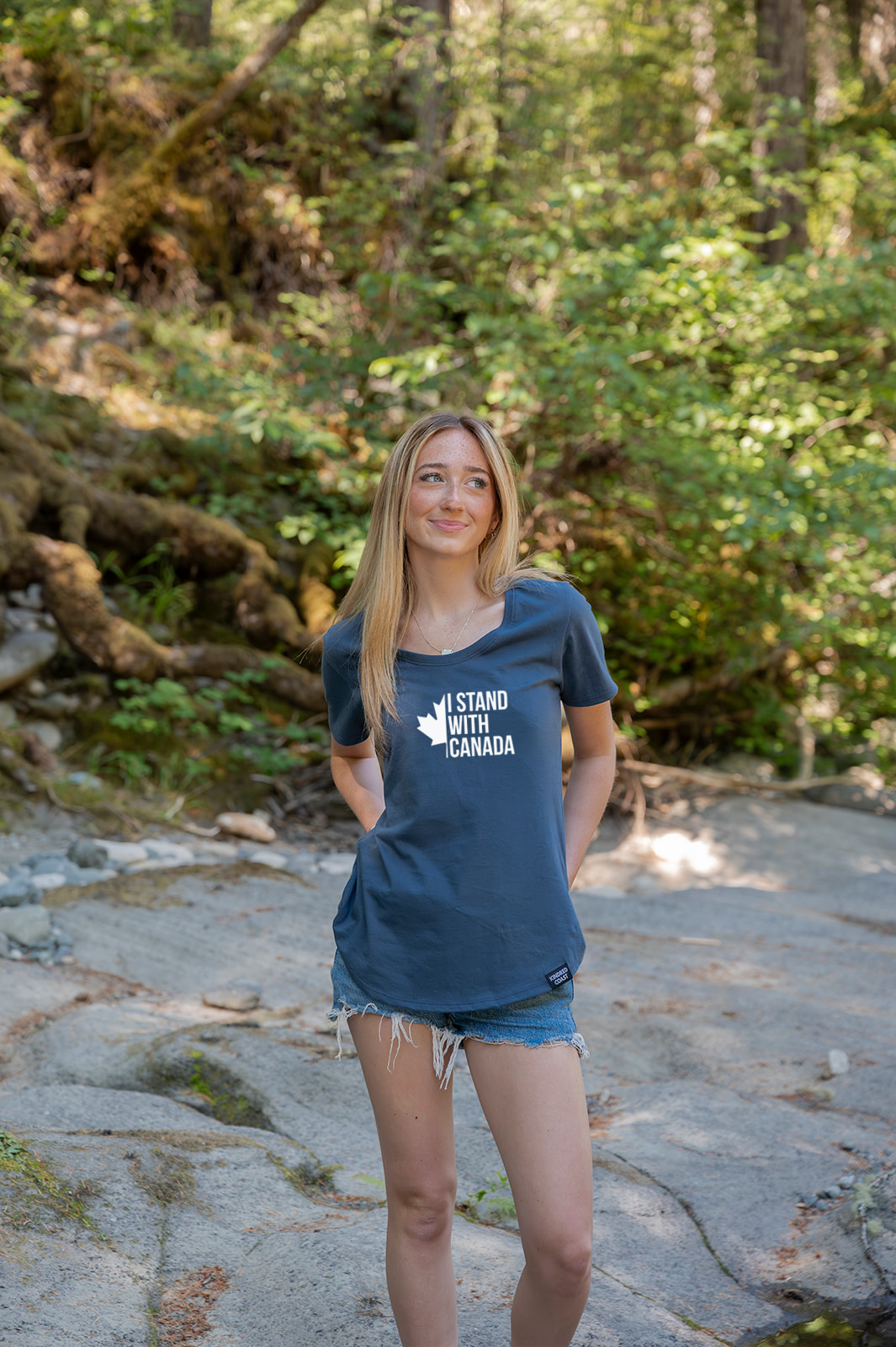 Tod Maffin's Stand With Canada - Women's Organic Cotton Tee - Slate Blue