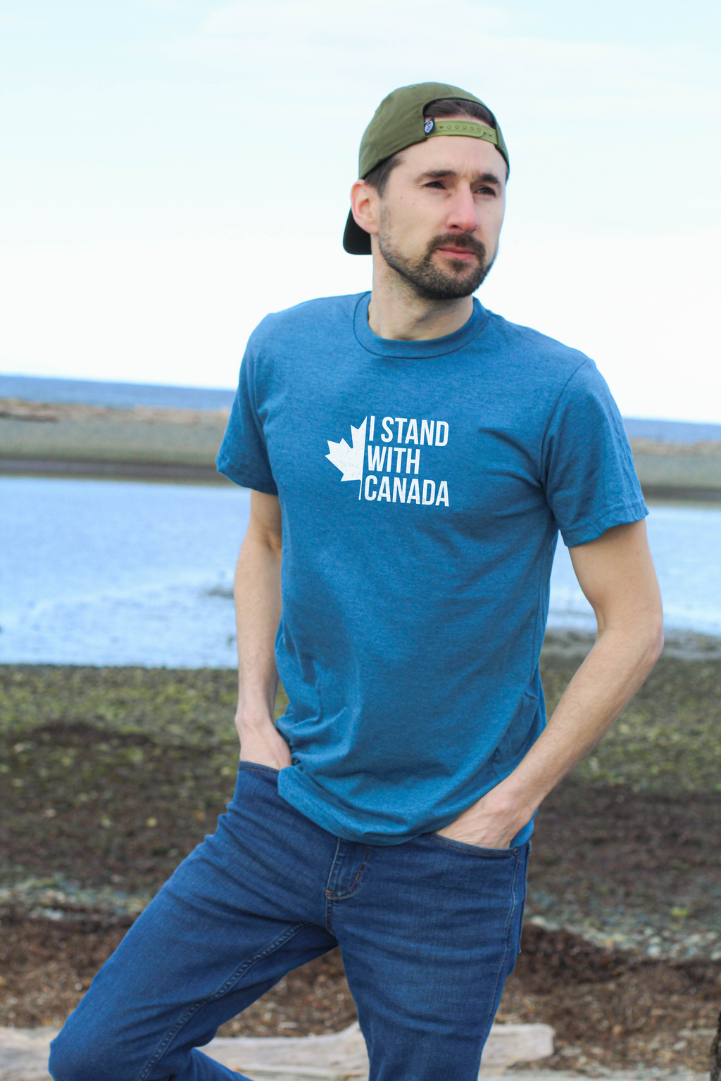 Tod Maffin's Stand with Canada - Unisex Eco Tee - Heather Teal