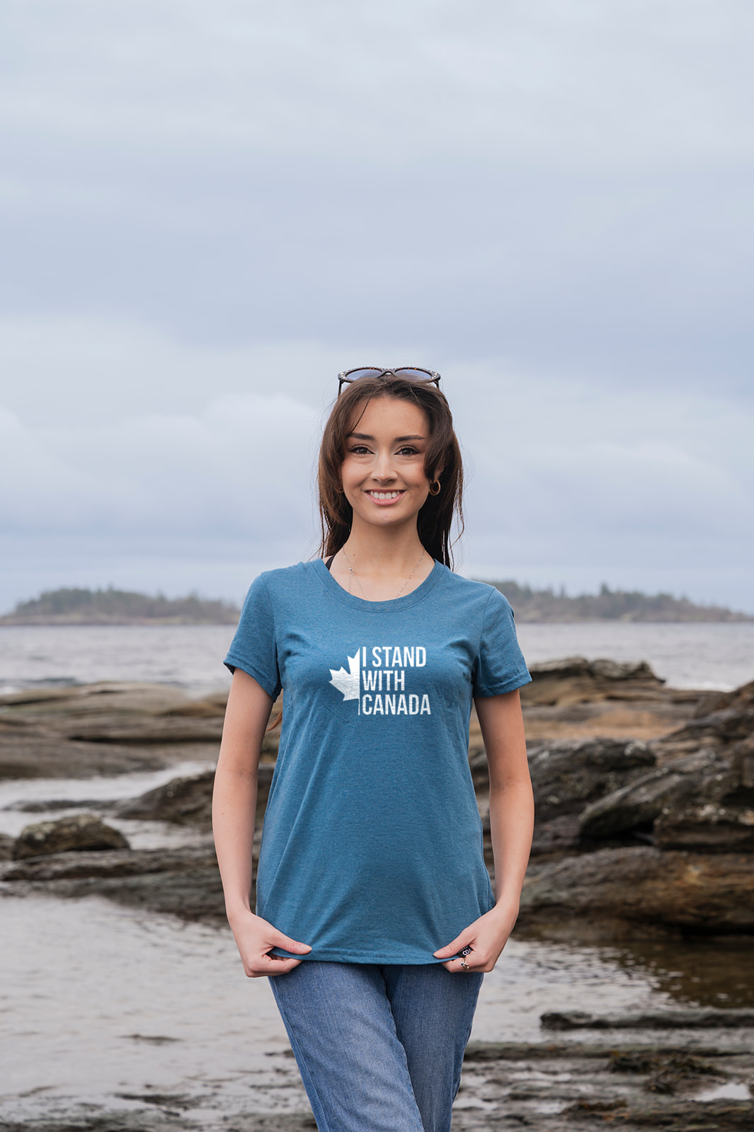 Tod Maffin's Stand With Canada - Women's Eco Tee - Heather Teal