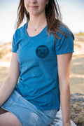 Tod Maffin's Mirror Falls - Women's Eco Tee - Heather Teal