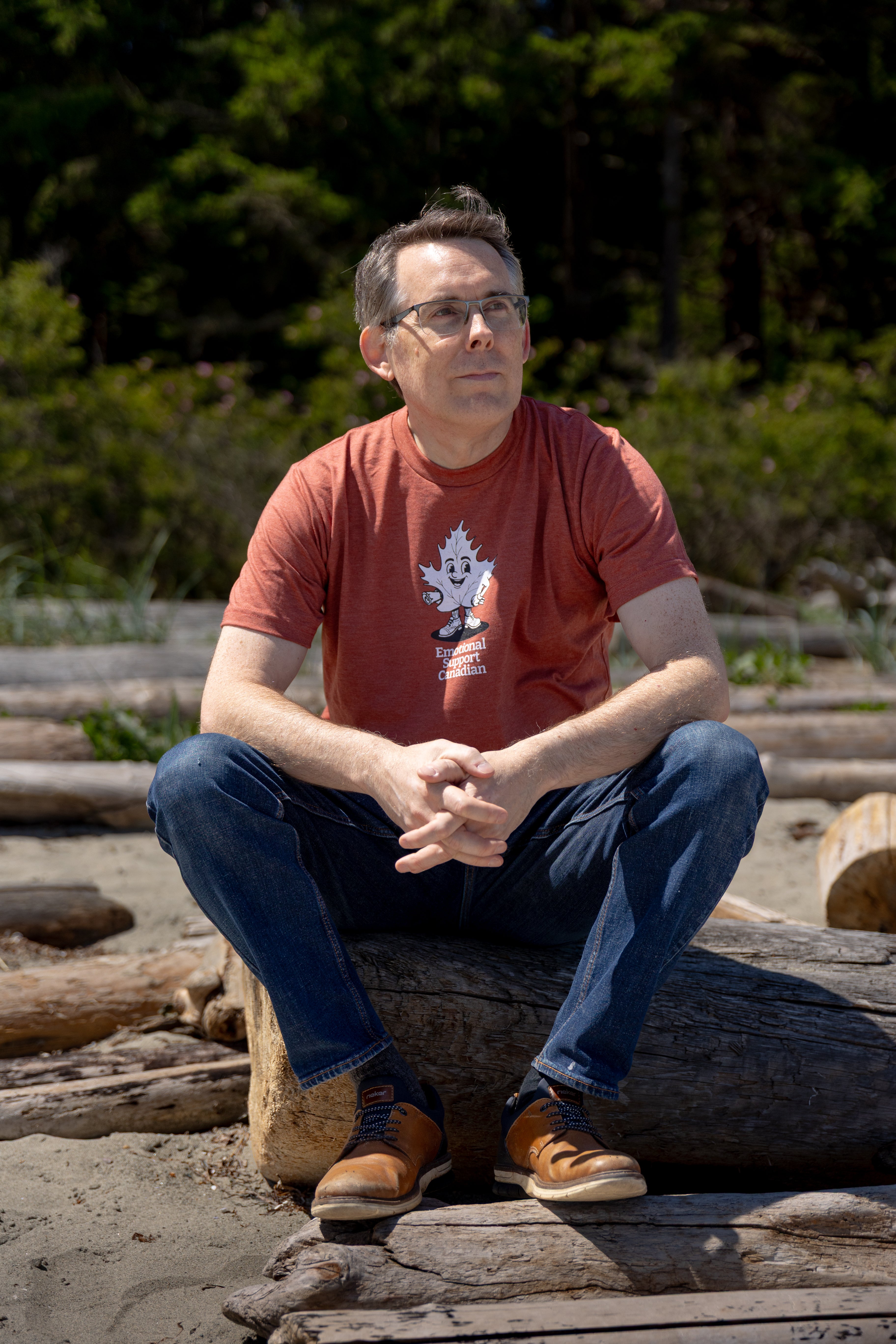 Tod Maffin's Emotional Support Canadian - Unisex Eco Tee - Heather Rust