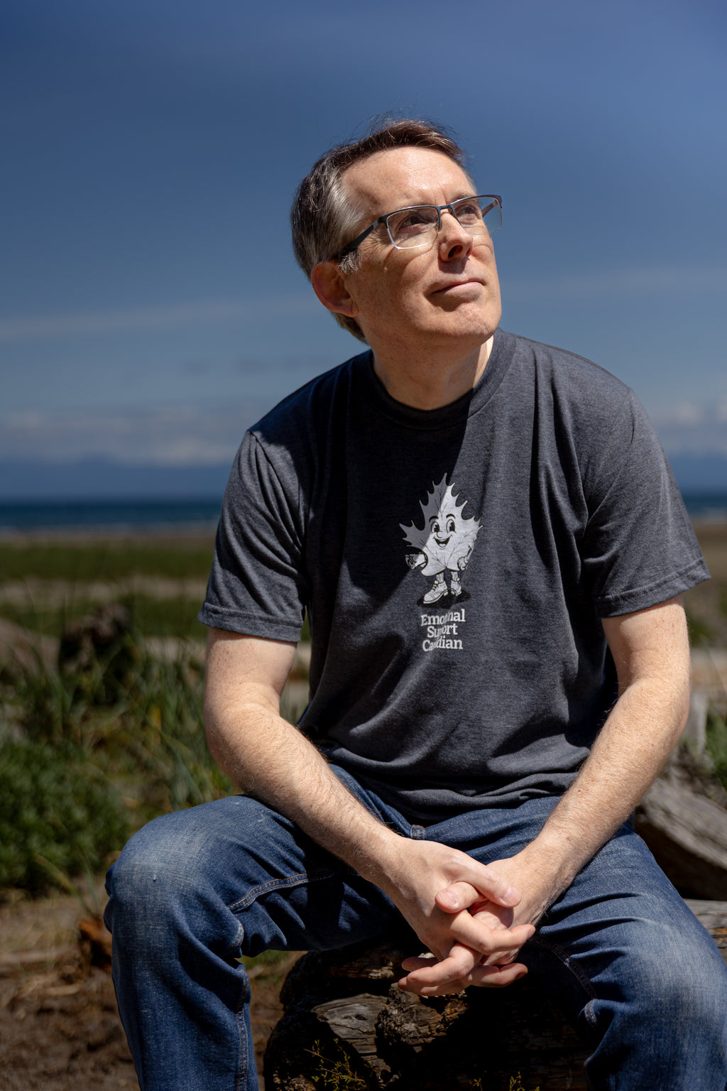 Tod Maffin's Emotional Support Canadian - Unisex Eco Tee - Heather Charcoal