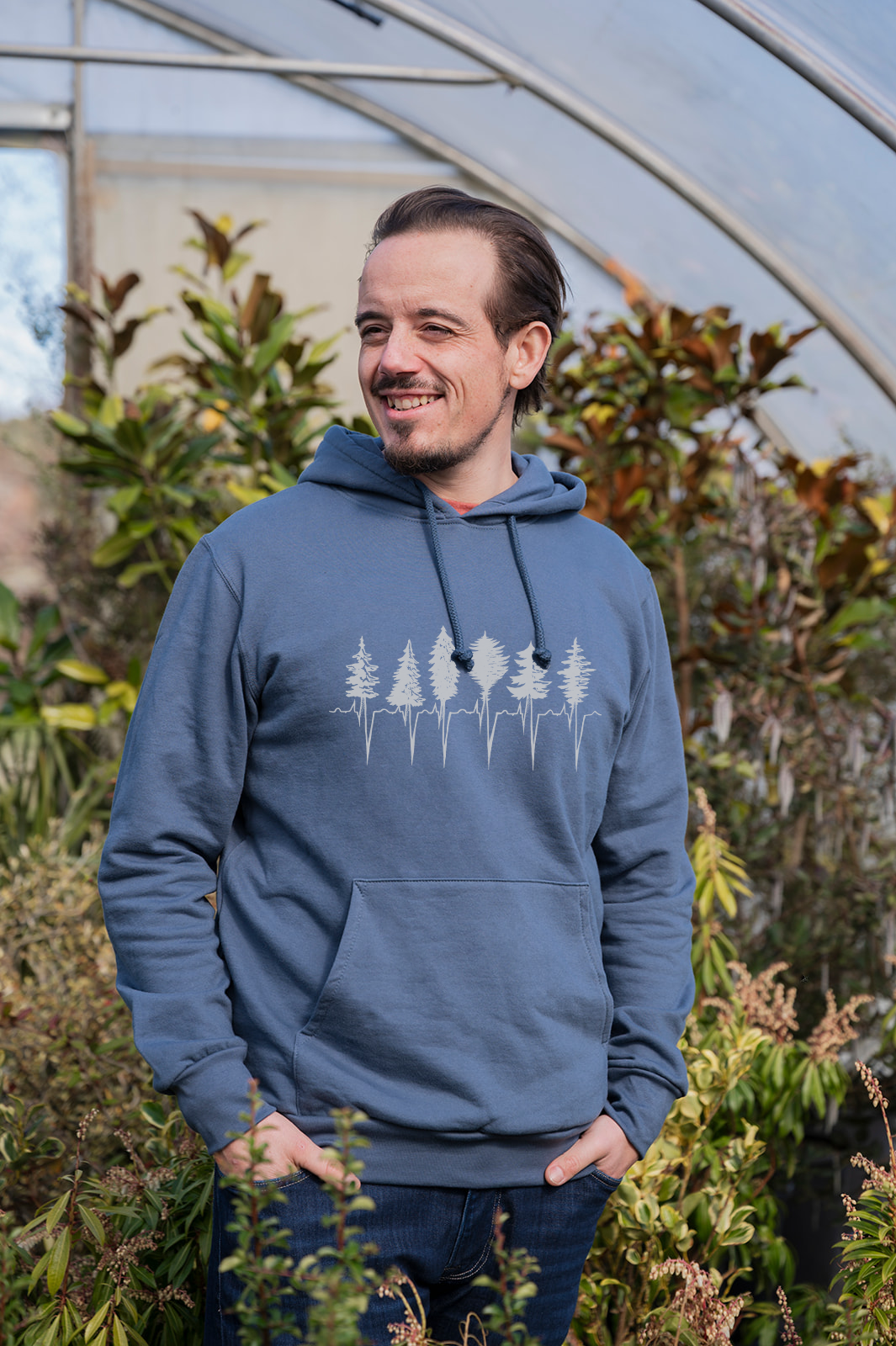 TREELINE - Unisex Organic Cotton Hoodie Slate Blue