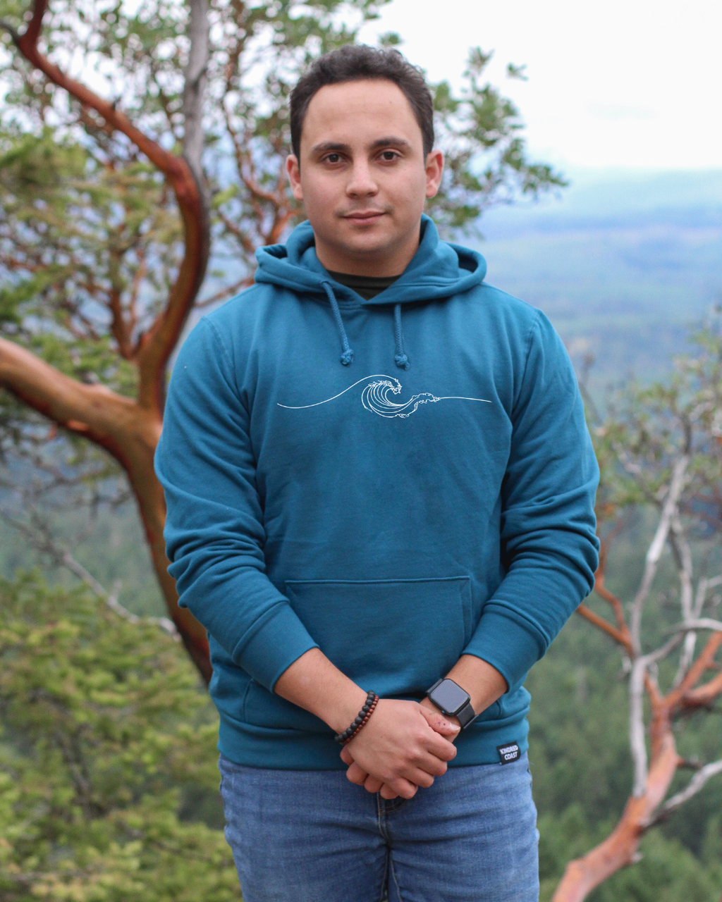 NEW WAVE - Unisex Organic Cotton Hoodie  - Ocean Blue