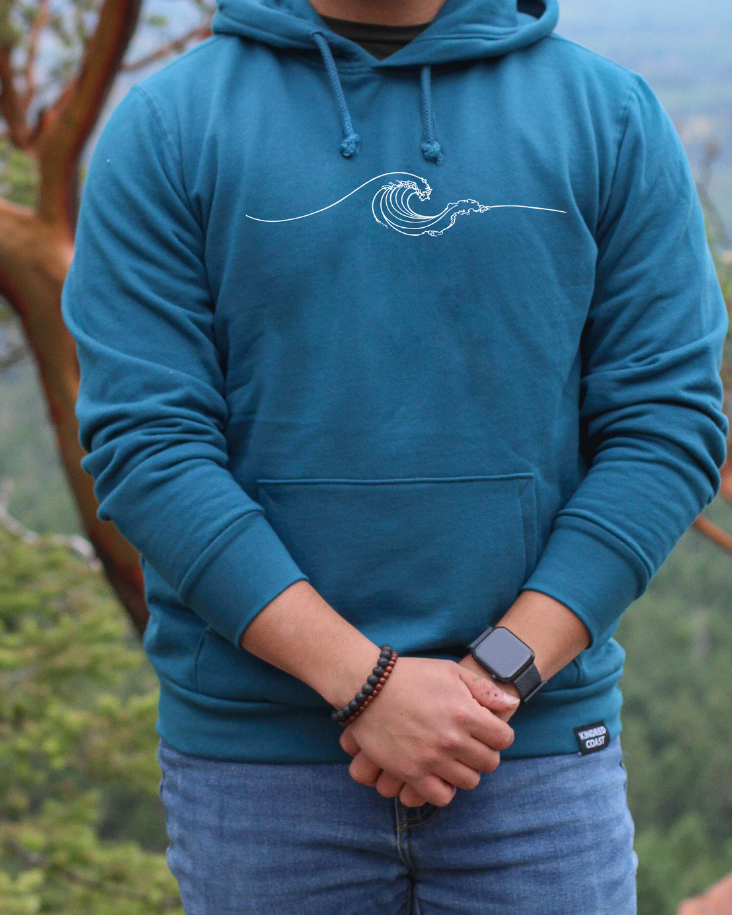 NEW WAVE - Unisex Organic Cotton Hoodie  - Ocean Blue