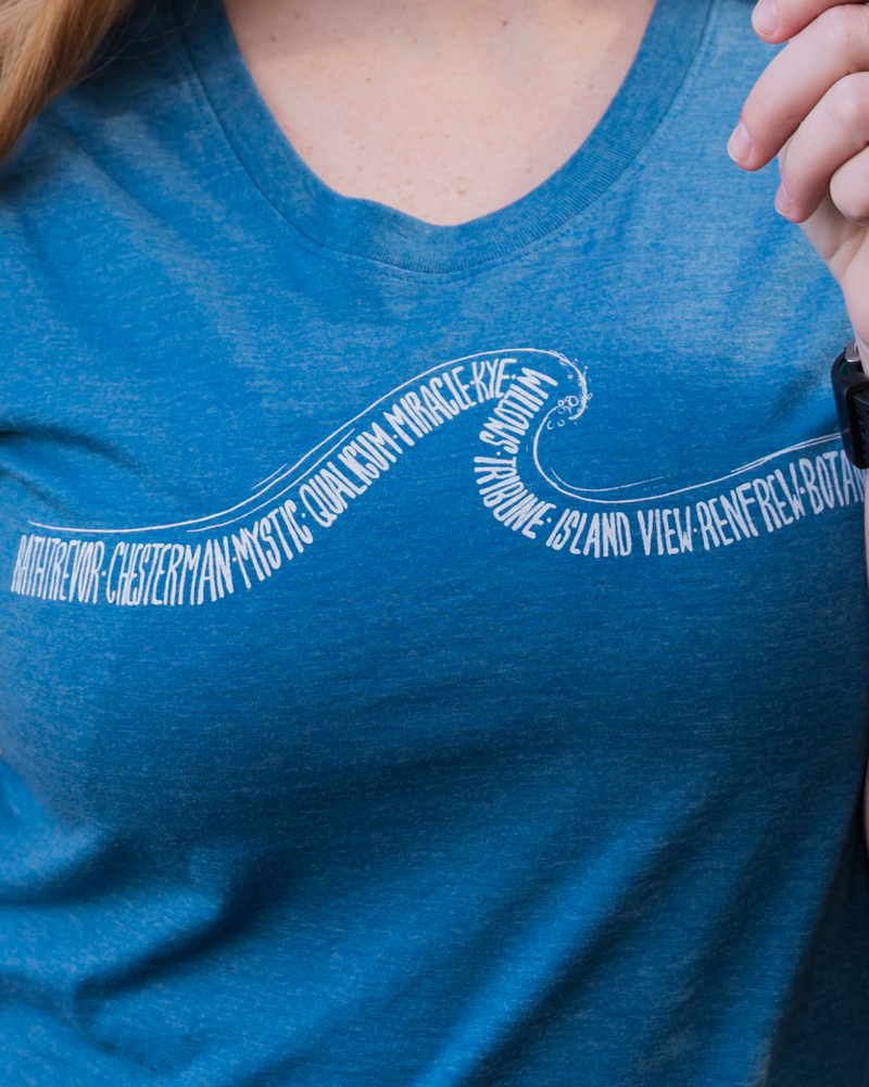 VAN ISLE WAVE - Women's Eco Tee - Heather Teal