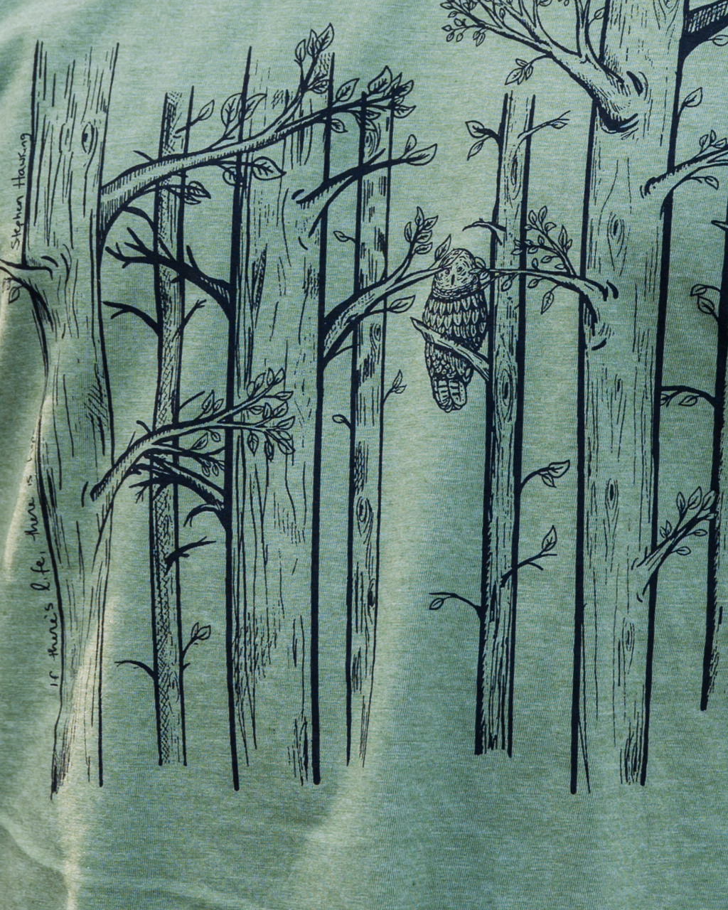 SPRING TREES - Women's Eco Tee - Heather Army Green