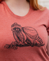 CANADIAN RACCOON - Women's Eco Tee - Heather Rust
