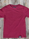Kids Organic Cotton Tee - Blank Apparel - Maroon