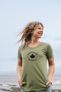 Tod Maffin's Relentless Decency - Women's Eco Tee - Heather Army