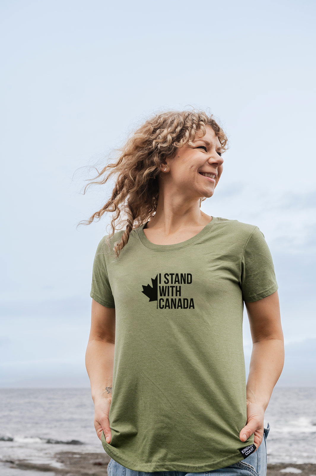 Tod Maffin's Stand With Canada - Women's Eco Tee - Heather Army