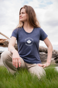 Tod Maffin's Relentless Decency - Women's Eco Tee - Heather Navy