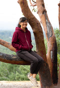 Zip Up Organic Cotton Hoodie- Blank Apparel - Maroon