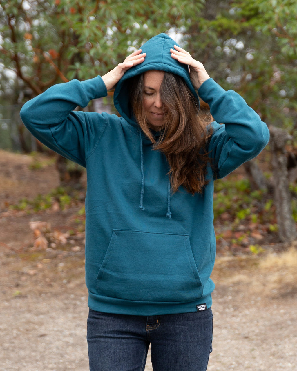Unisex Organic Cotton Hoodie - Blank Apparel - Ocean Blue