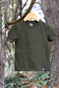 Kids Organic Cotton Tee - Blank Apparel - Olive