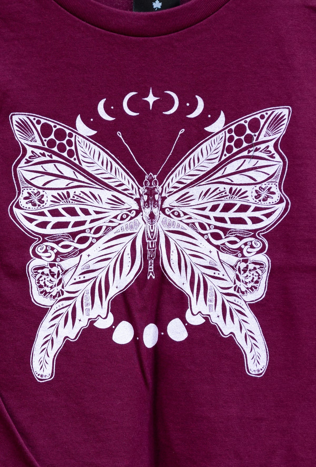 BUTTERFLY - Kids Organic Cotton Tee - Maroon