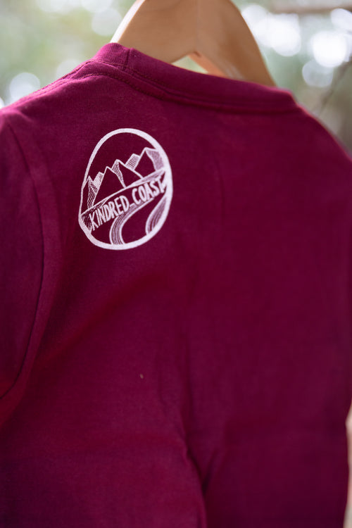 BUTTERFLY - Kids Organic Cotton Tee - Maroon