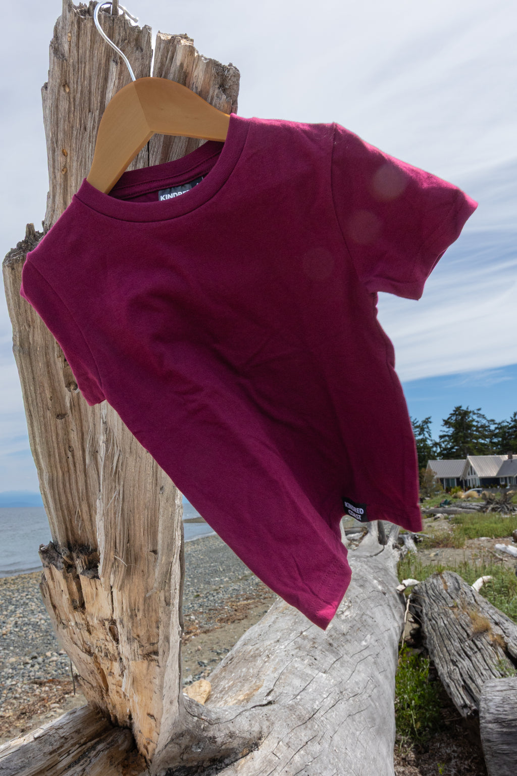 Kids Organic Cotton Tee - Blank Apparel - Maroon