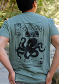 GIANT PACIFIC OCTOPUS - Unisex 100% Organic Cotton Tee - Seafoam