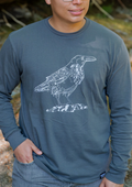 RAVEN - Unisex 100% Organic Cotton Long Sleeve Tee - Storm Grey