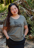 RACCOON - Women's 100% Organic Cotton Tee - Sage