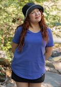 Women's 100% Organic Cotton Tee - Blank Apparel - Periwinkle