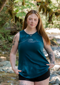NEW WAVE - Women's Relaxed 100% Organic Cotton Tank Top - Ocean