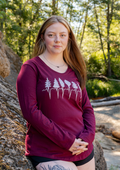 TREELINE - Women's 100% Organic Cotton Long Sleeve Tee - Maroon