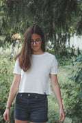 Women's Crop Tee - Plain Apparel - Natural