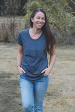 Women's Eco Tee - Blank Apparel - Heather Charcoal