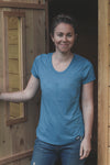 Women's Eco Tee - Blank Apparel - Heather Teal