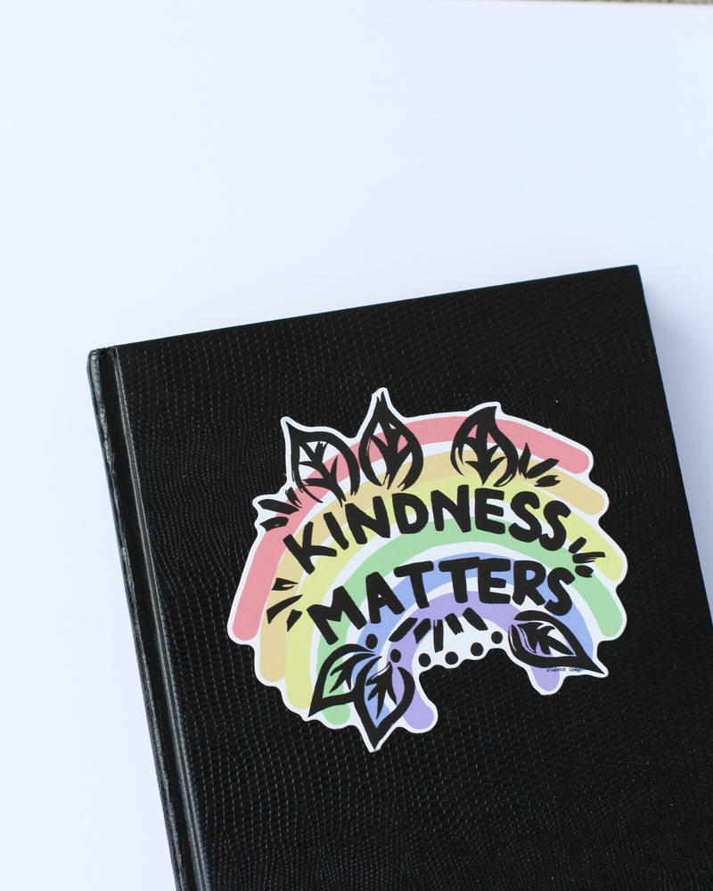 RAINBOW KINDNESS MATTERS Sustainable Paper Sticker