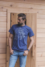 VAN ISLE - Unisex Eco Tee - Heather Navy - SALE