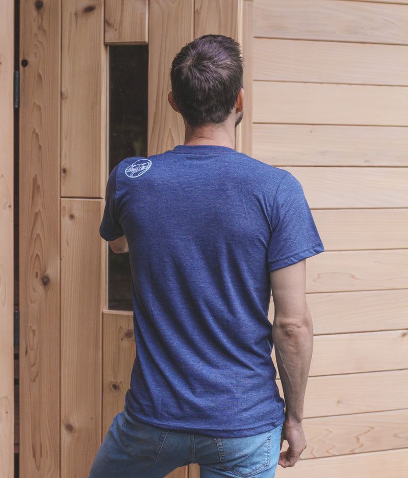 VAN ISLE - Unisex Eco Tee - Heather Navy - SALE