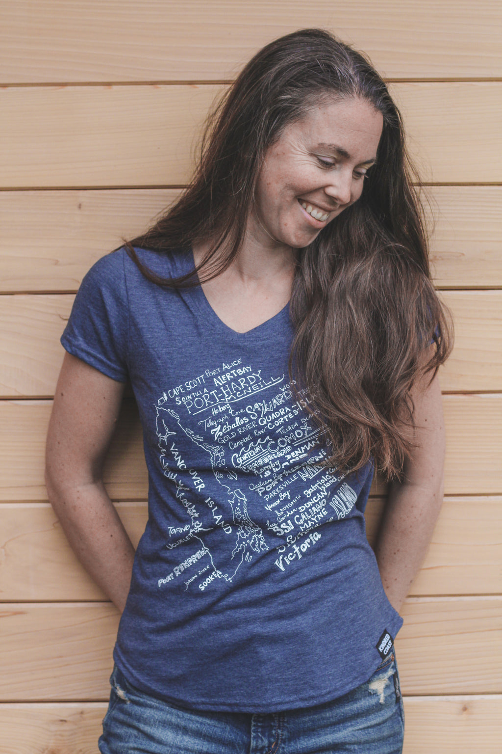 VAN ISLE - Women's Eco Tee - Heather Navy - SALE