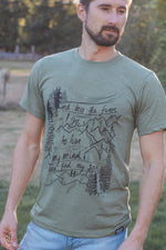 INTO THE FOREST - Unisex Eco Tee Heather Army