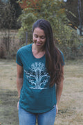 TREE - Womens Eco Tee - Heather Green - SALE