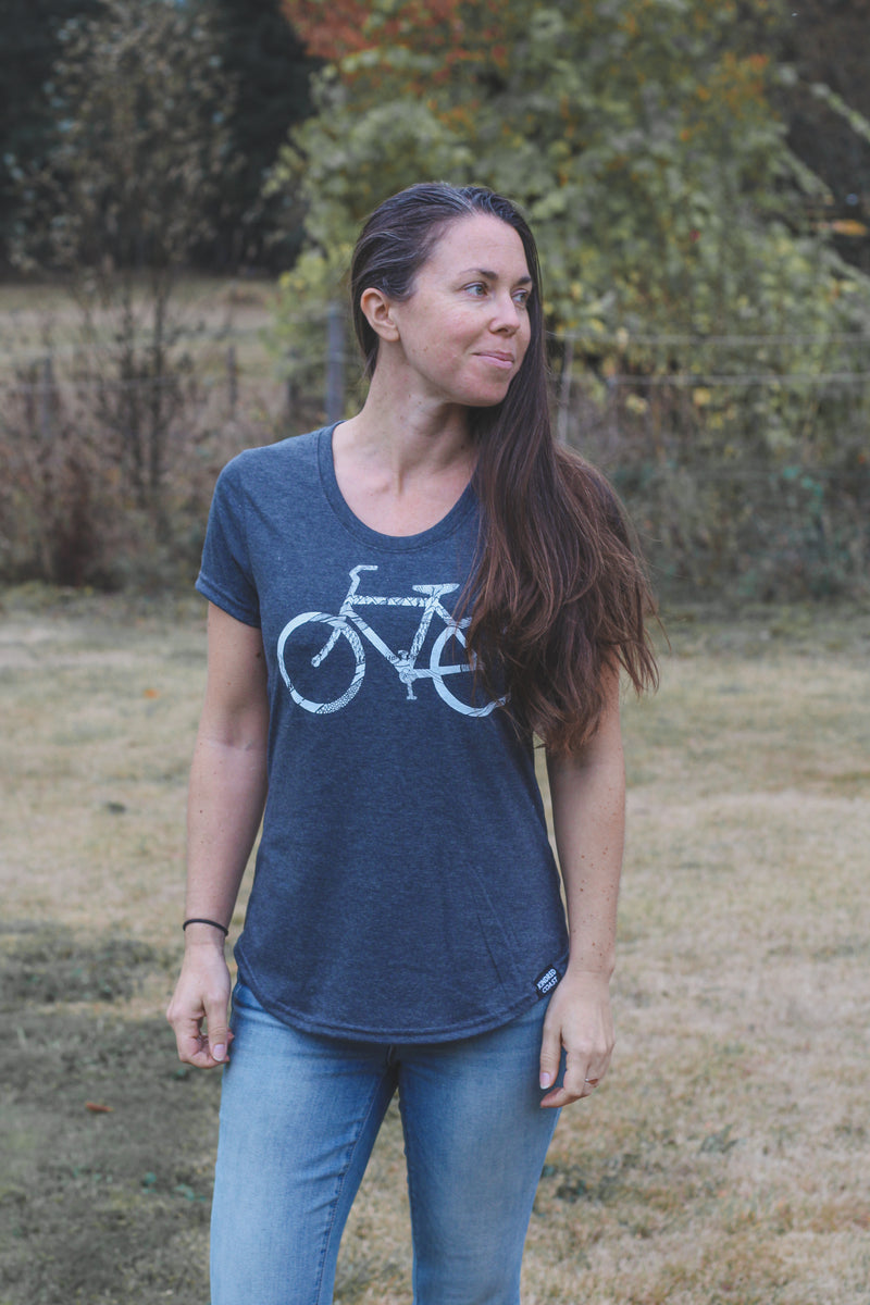 BIKE - Women's Eco Tee - Heather Charcoal SALE
