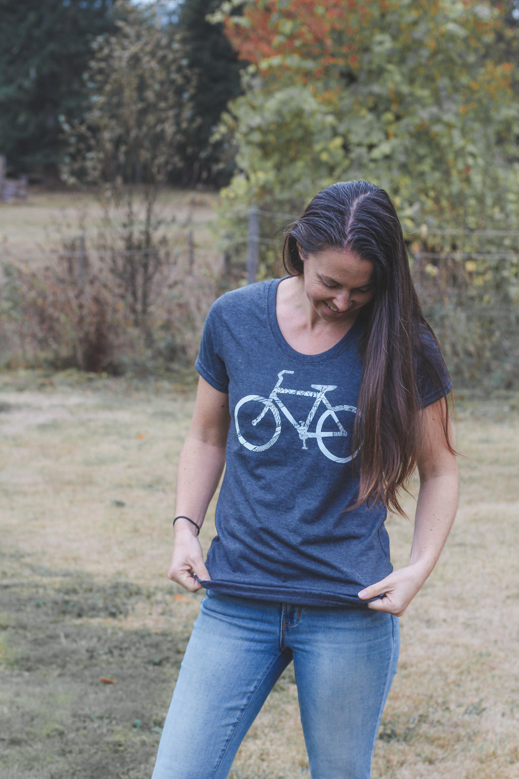 BIKE - Women's Eco Tee - Heather Charcoal SALE