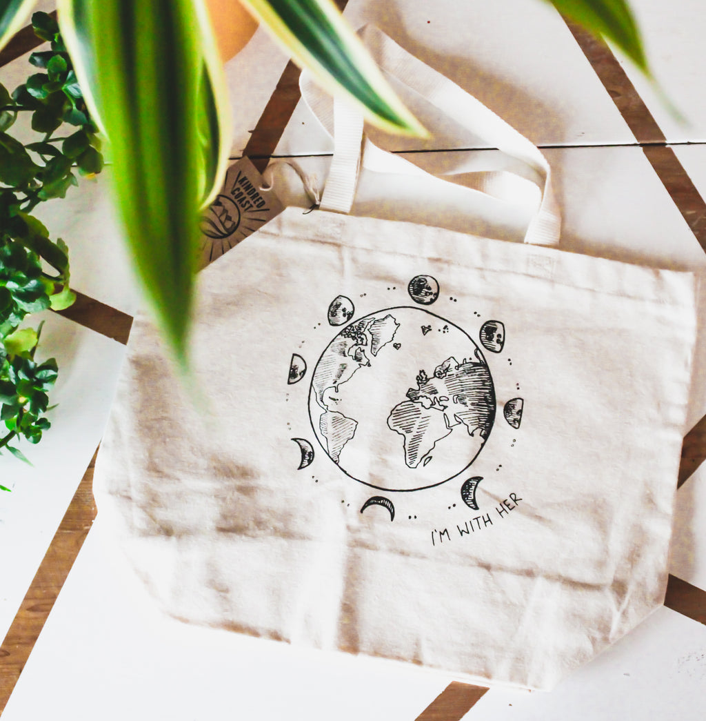 Ethically Made 100% Organic Cotton Canvas Tote Bag – Kindred Apparel Inc.